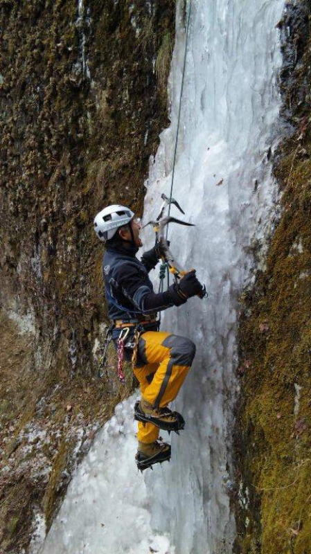 アイスクライミングイン独鈷山