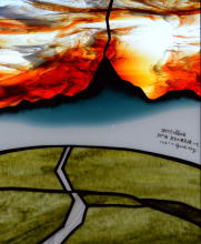 �R�̃O���X�p�l��