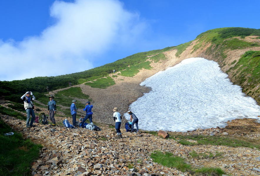 間山の雪渓