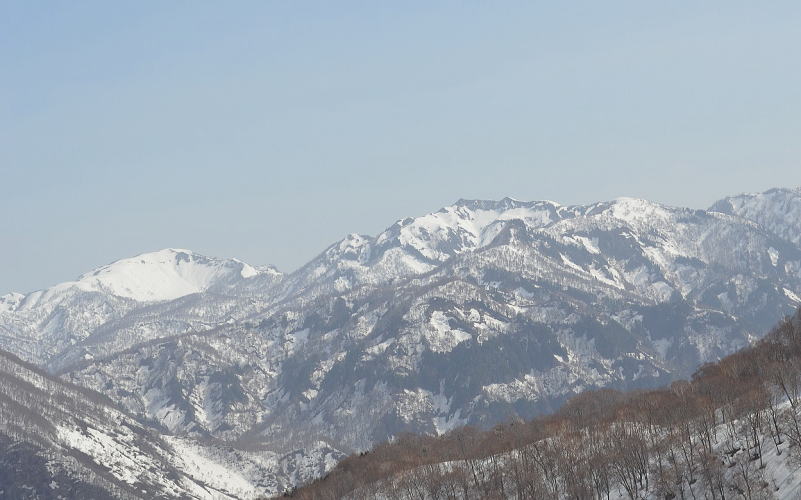 大笠山と笈ケ岳