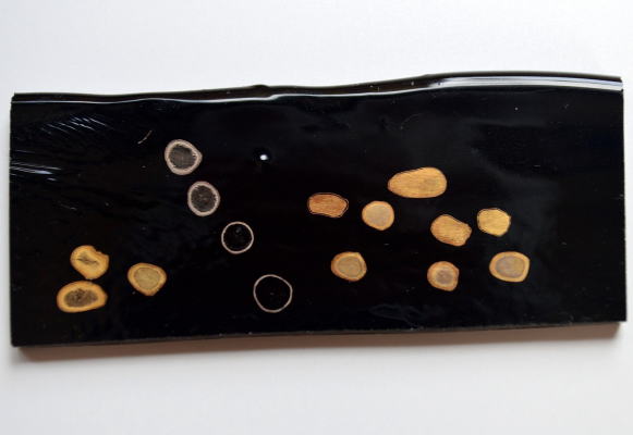 金彩の焼成テストピース